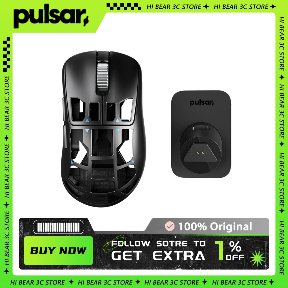 Pulsar Feinman F01 Gamer Wireless Mouse Support 8KHz PAW3395 Custom F01 Magnesium alloy lightweight CSGO Esport FPS Gamer Mice