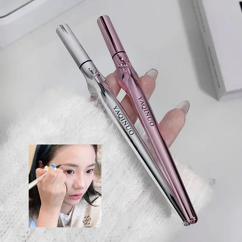 EOEKKY lápiz de cejas de 2 puntos maquillaje de ojos coreano 2 colores marrón oscuro tatuaje de cejas líquido largo impermeable fácil agarre lápiz de cejas