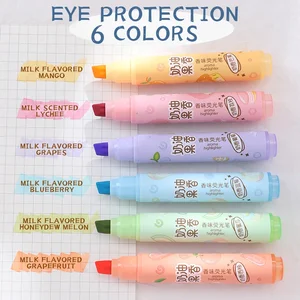 6 colors markers creamy fruity aroma bright pen back to school aesthetic supplies for girls students children present 8 MAIN TEXT SALES - №7