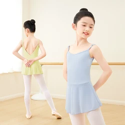 Ballet Leotards for Girls Adjustable Shoulder Strap Gymnastics Leotard Dress Ballet Dancing Bodysuit Kids Teen Dance Dress
