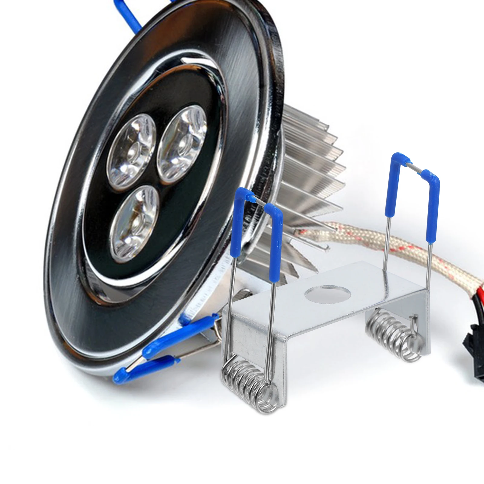 10pcs Lighting Accessories Spring Clip For Recessed Led Downlight Panel Lamp 18X25Mm Ceiling Mount Holder Securing Clamps Tools