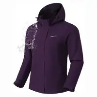 Chaqueta Impermeable para Mujer Pioneer Camp, Chaqueta Cortavientos con Capucha, Ligera, para Senderismo y Viajes al Aire Libre