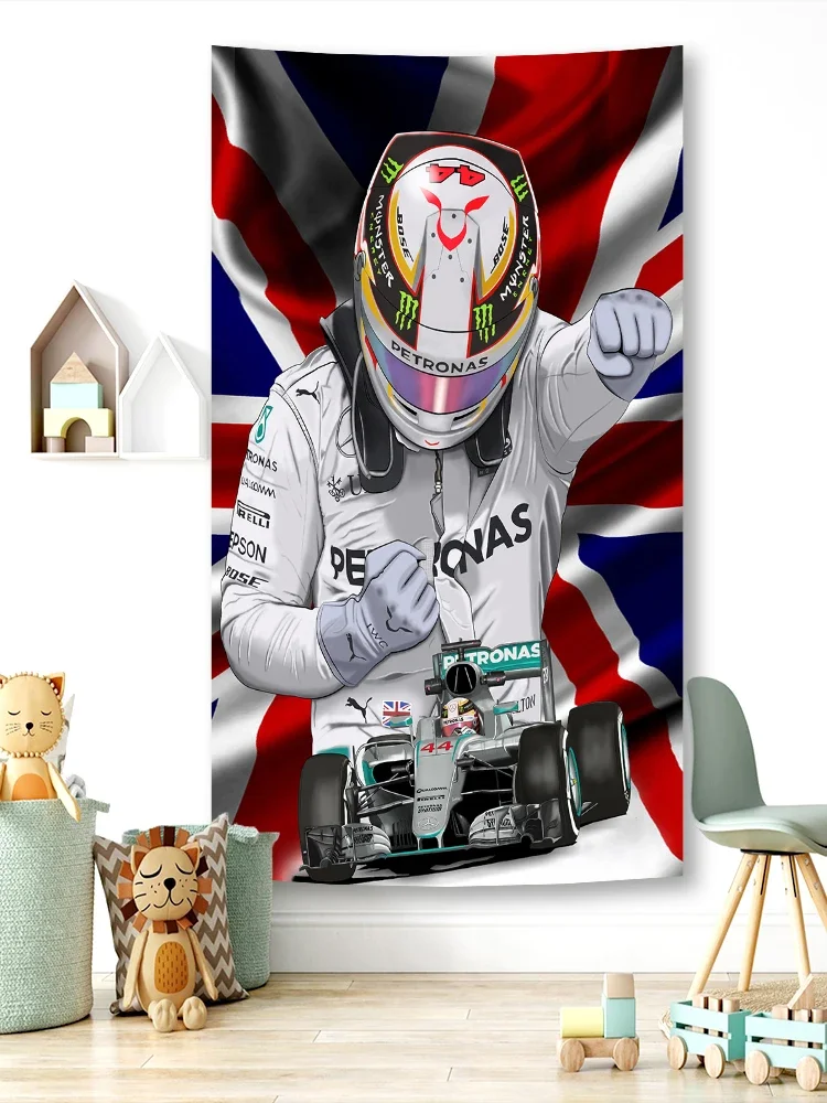 FLAGDOM 90x150CM 3x5Ft Racing Car Michael-Schumachers Flag Polyester Double penetration Printed Racer Flag Banner For Decor