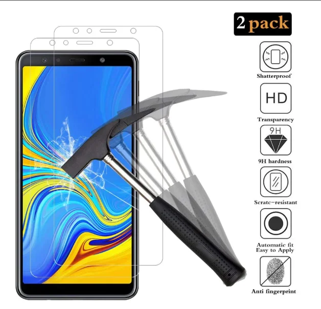 9D Tempered Glass on For Samsung Galaxy A5 A7 A9 J2 J3 J7 J8 2018 Glass A6 A8 J4 J6 Plus 2018 Screen Protector Glass Film Case