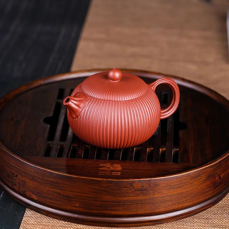 200cc Hand-painted Orchid Beauty Tea Infuser Yixing Purple Clay Tea Pot Raw Ore Zhu Mud Filter Teapot Chinese Zisha Tea Set