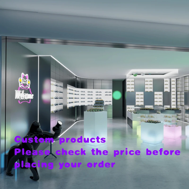custom.Trendy Optical Design Glasses Shop Fit-Out 3D Rendering Layout Service Retail Glass Showcase Sunglasses Display