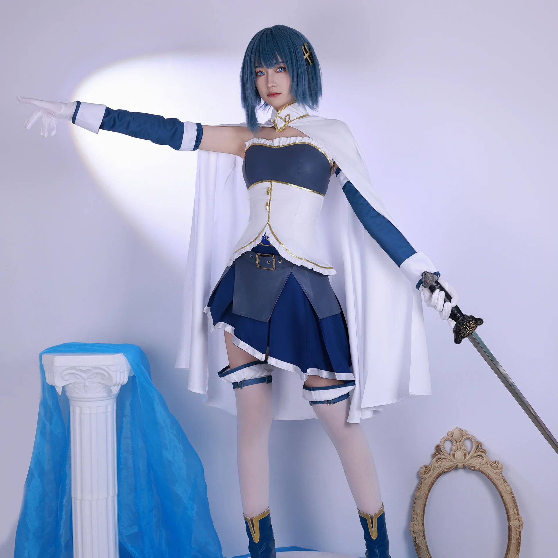

Sayaka Miki Cosplay Costume Puella Magi Madoka Magica Anime Cosplay Outfit for Women Halloween Party Role Play