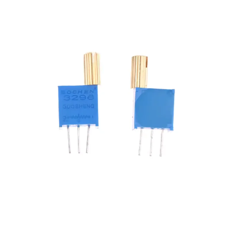 5PCS 3296W Multi-Turn ปรับโพเทนชิออมิเตอร์ 100R200R1K2K5K10K20K50K100K200K500K1M เพลาโลหะยาว