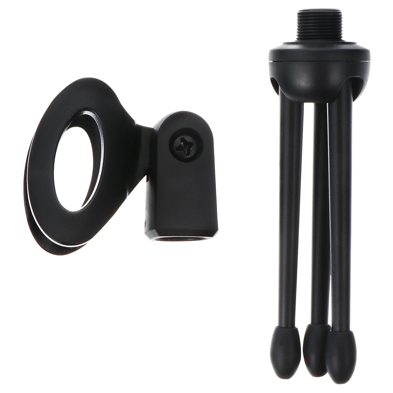

1Set Desktop Microphone Stand High-Quality Mini Foldable Design for Podcasts Screencasts and Video Chats Black