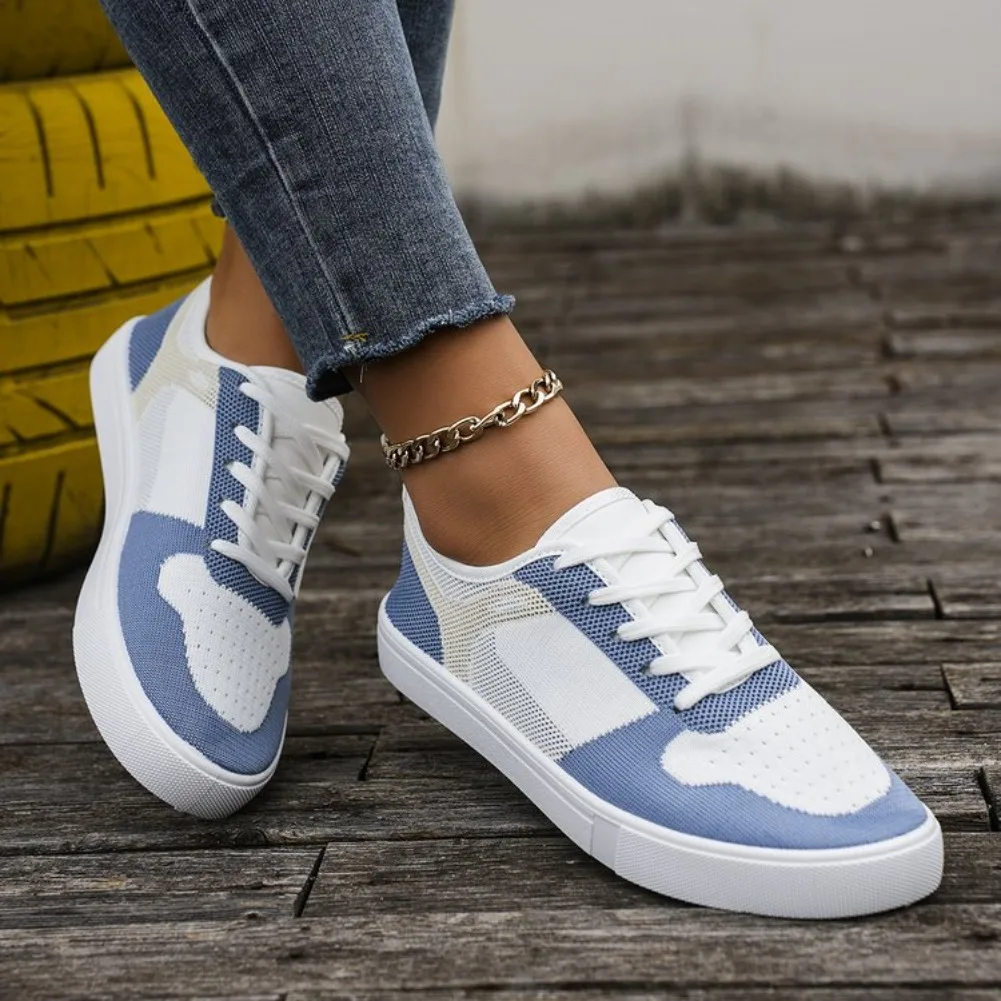 

2026 Women Sneakers Lightweight Knitted Shoes Women Casual Flats Shoes Female Tennis Shoes Non-Slip Women Sport Shoe
