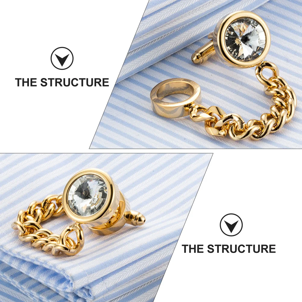 

1 Pairmen'S Business Cuff Links Lightweight Durable Shirt Accessories Simple Elegant Design Wedding Party Gift For Lovers