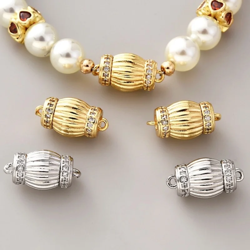

DIY Jewellery Making Connector 18K Gold Plated Silver Lantern Clasp Handmade Necklace Bracelet Needlework Accessories Supplies