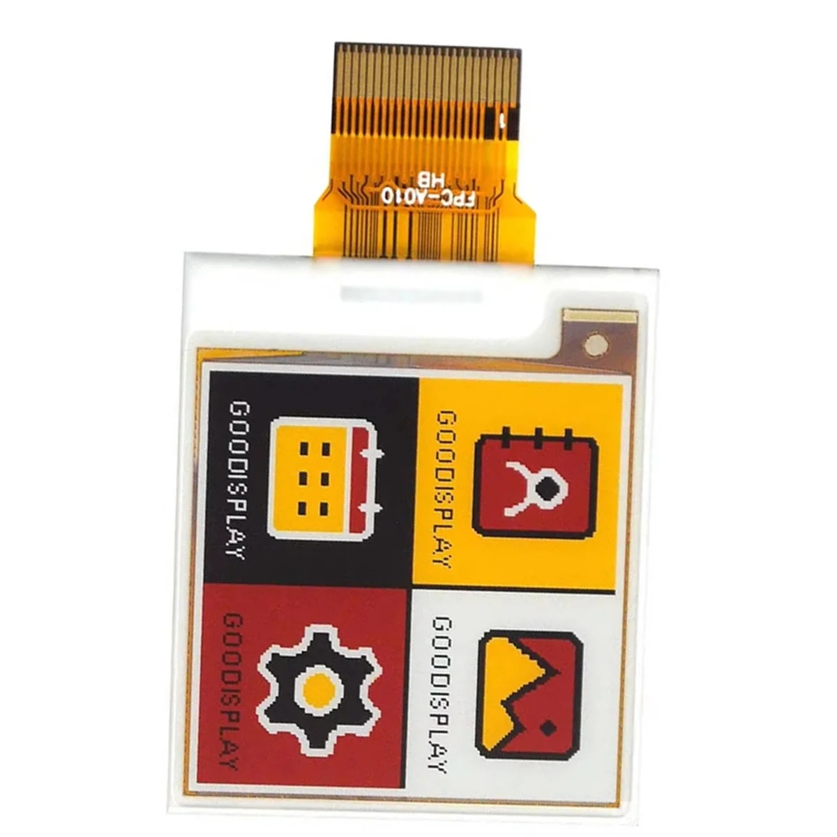 Practical 1.54 Inch 4-Color Multi-Color E-Paper Display, Black, White, Yellow and Red Eink 152x152