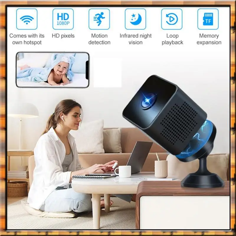 9月N12R 1個入り X1 IPカメラ 1080P HD Wifiミニカメラ モバイル検知とモーション検知対応 ホームセキュリティカムコーダー