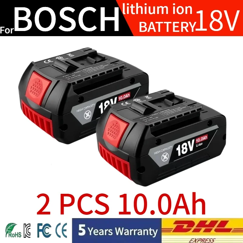

18V 10000mAh for Bosch BAT618 BatteryProfessional GBA GBH GSR GSBBAT620 BAT609G BAT614Electric Drill Replacement Battery