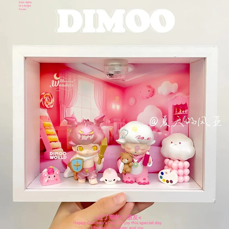 Original Dimoo Weaving Wonders Series Action Figure Blind Box Mystery Box Cute Cartoon Figure Collect Model Girls Birthday Gift