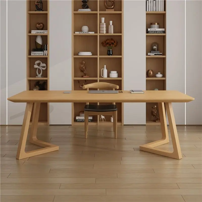 

Simple solid wood diningtable squaretable casual home Nordic Hiroshima negotiation log desk coffee study table
