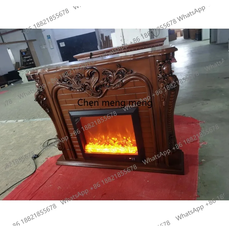 European-style Heating Living Room Cabinets Electronic Core Simulated Flame Fireplace Decorative Mantelpiece Furniture Kast