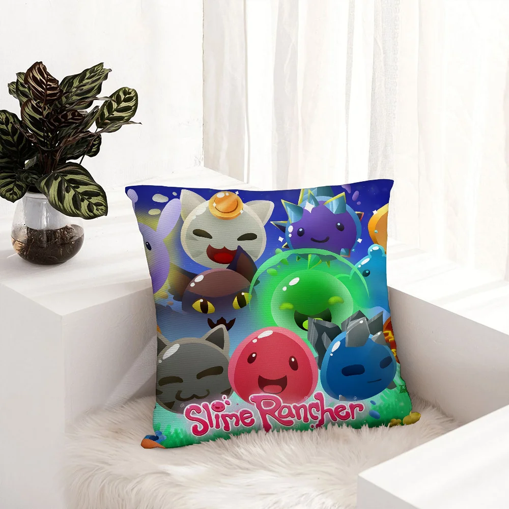 S-Slime R-Ranchers Game Pillow Case Plush Fabric Soft Pillowcase Double Sided Print Sofa Cushion Cover Throw Pillow Cover