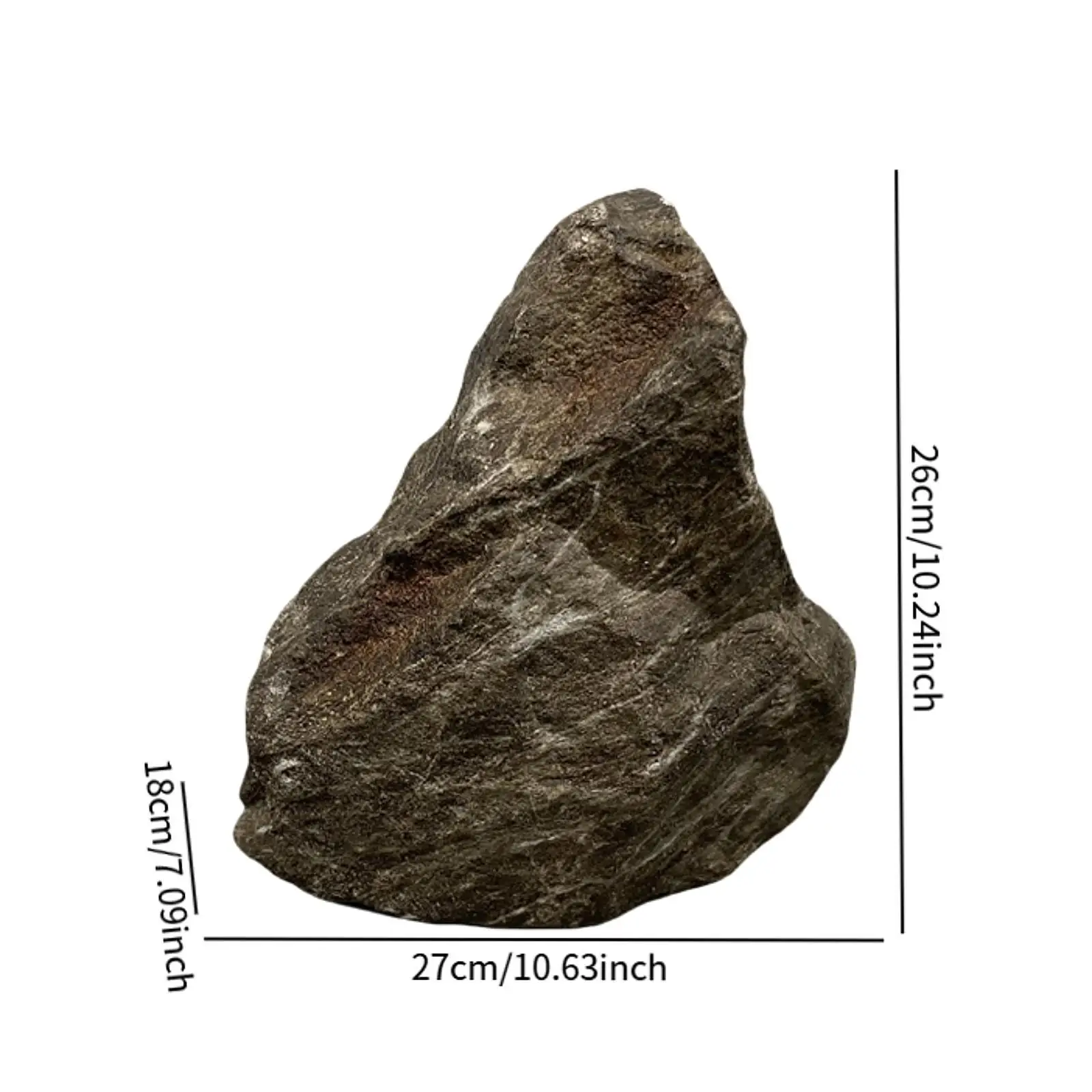 Fake Rock Realistic Sturdy Versatile Background Props Crafts Landscape Rock Faux Stone Sculpture for Porch Patio Balcony Yard