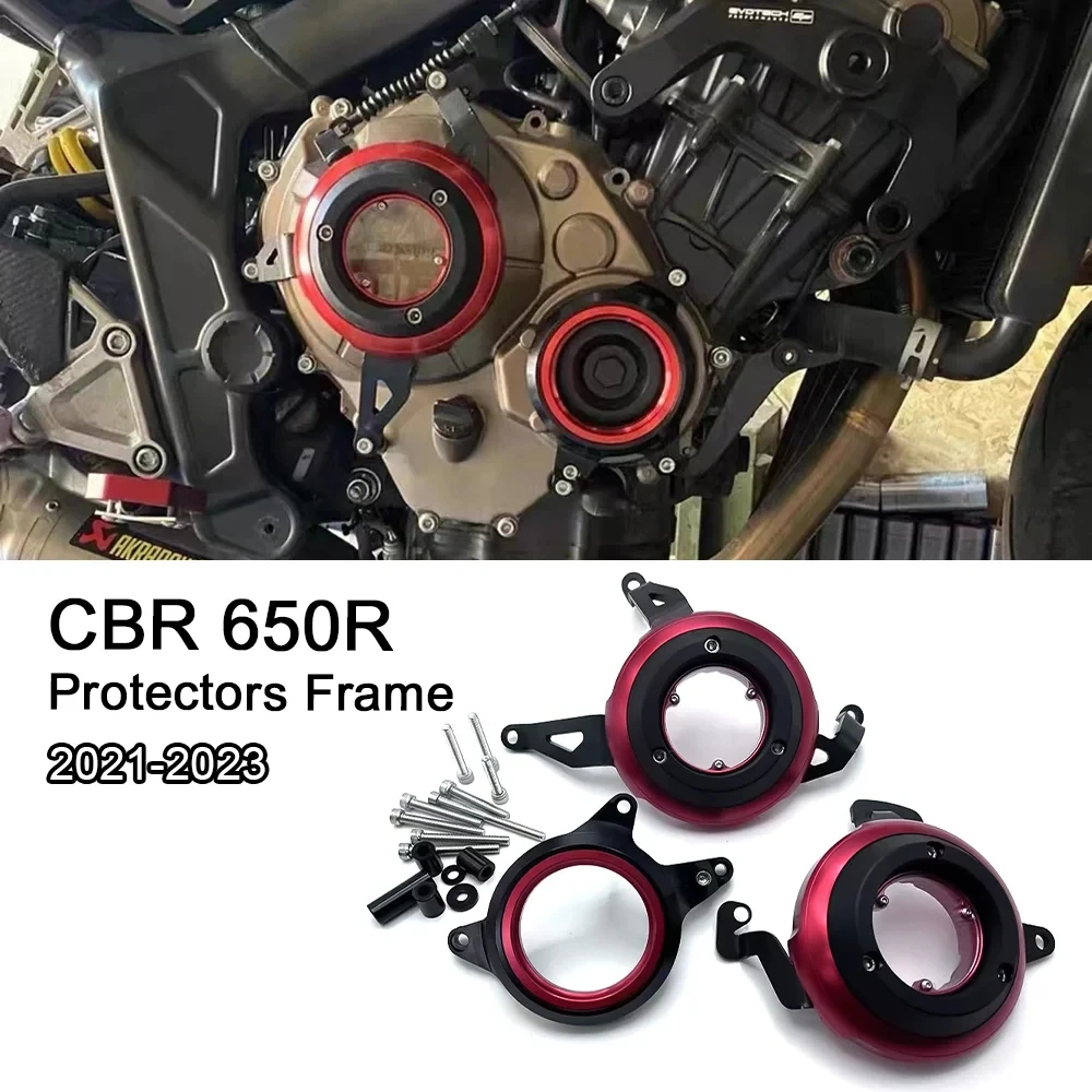 

For HONDA CB650R CBR650R Aluminum alloy engine transparent protective cover 2021 2022 2023 CB 650R Protectors Frame