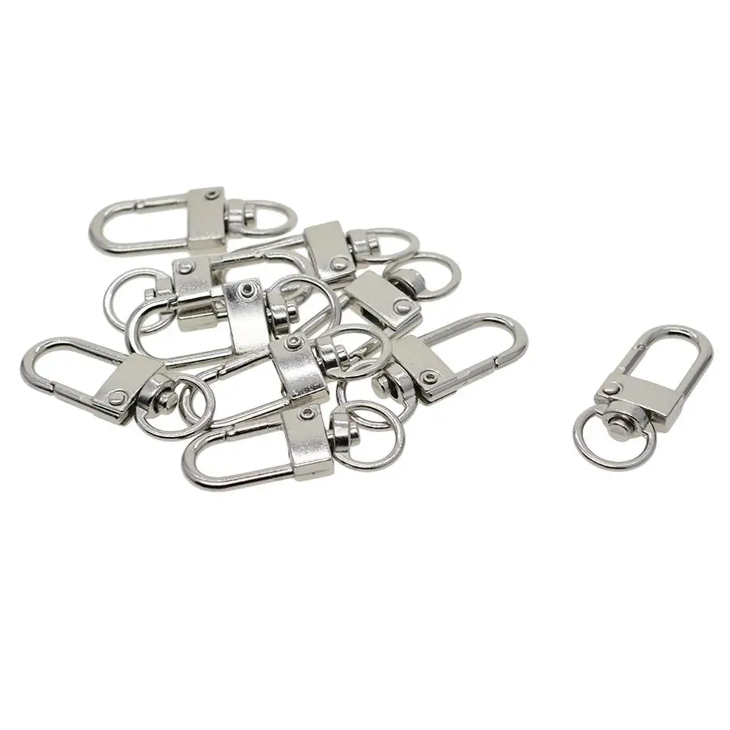 

10pcs Swivel Clips Snap Hooks Lobster Clasps Keychain Bag Hooks DIY