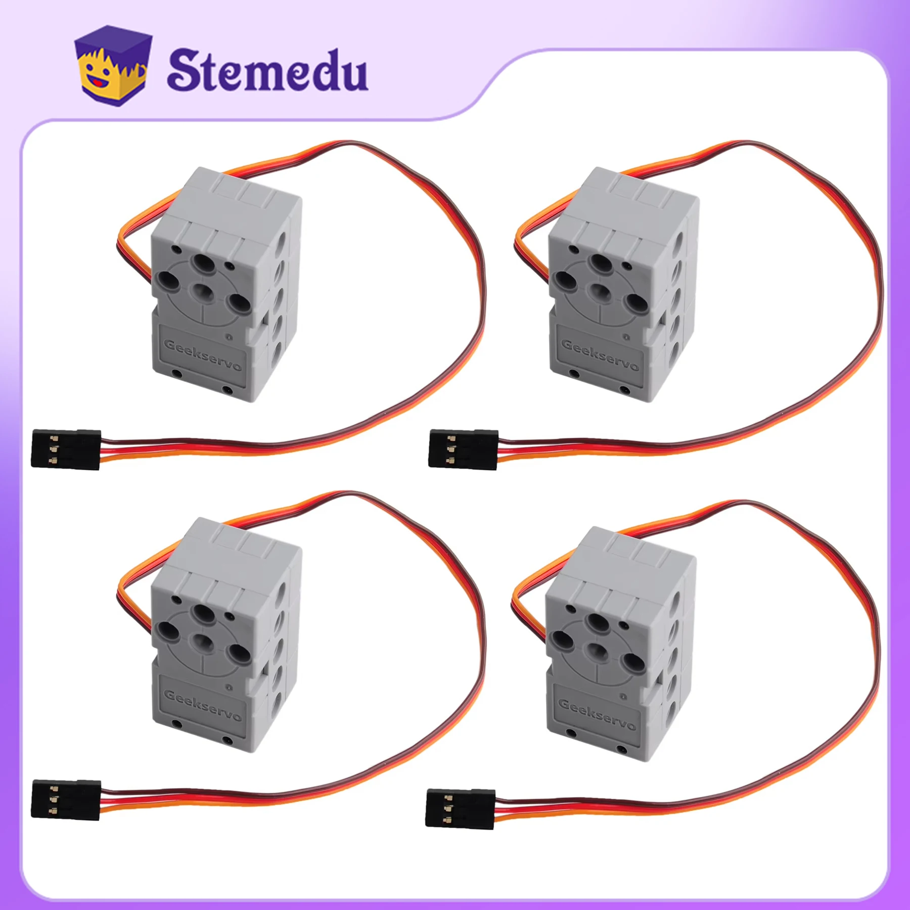 Geekservo 2KG Servo 360 Degree Programmable Dual Output Axle High Torque Compatible with legoeds Hi-technic Parts Microbit DIY