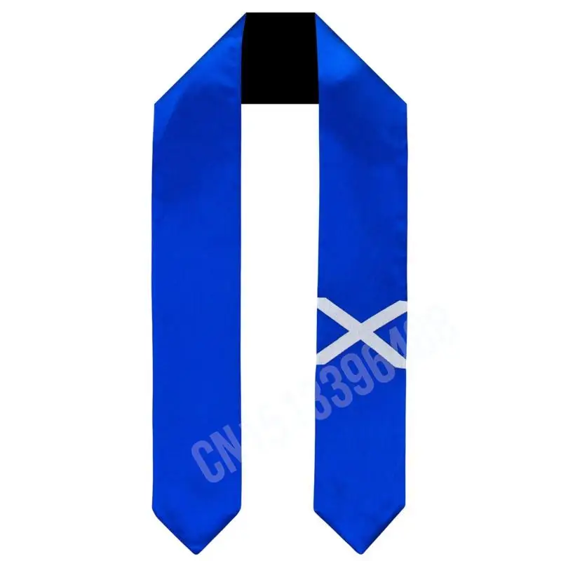 

Scotland St Andrews Cross Flag Scarf Top Print Graduation Sash Stole International Study AbroadParty Accessory