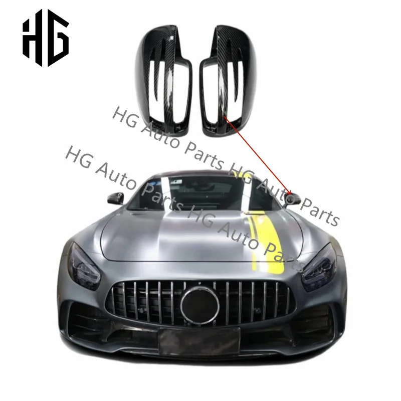 

For Mercedes-Benz AMG GT GTC GTS Real Carbon Fiber Exterior Rearview Mirror Shell Cap Cover Side Mirror Housing Accessory