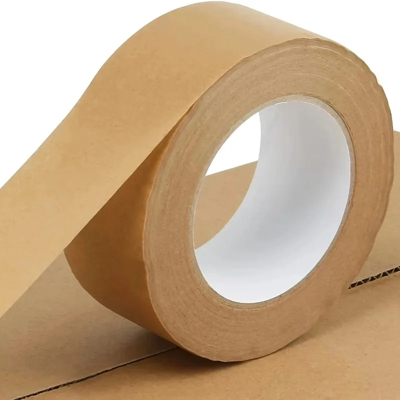 New Product Explosion Waterless High-Adhesion Kraft Tape, Writable and Tearable for Masking, Sealing, and Packing