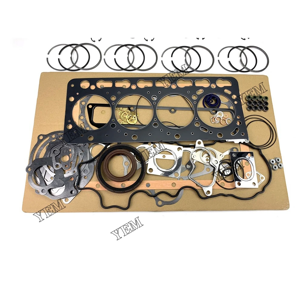 For Kubota V3600 Overhaul Kit With Gasket Set Eninge Parts