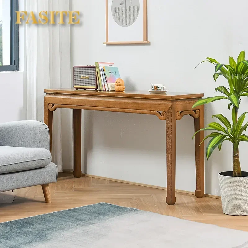 For Mahogany Chicken Wing Wood Solid Wood Chinese Simple Flat Head Incense Table Altar Offering Case Strip Porch Table