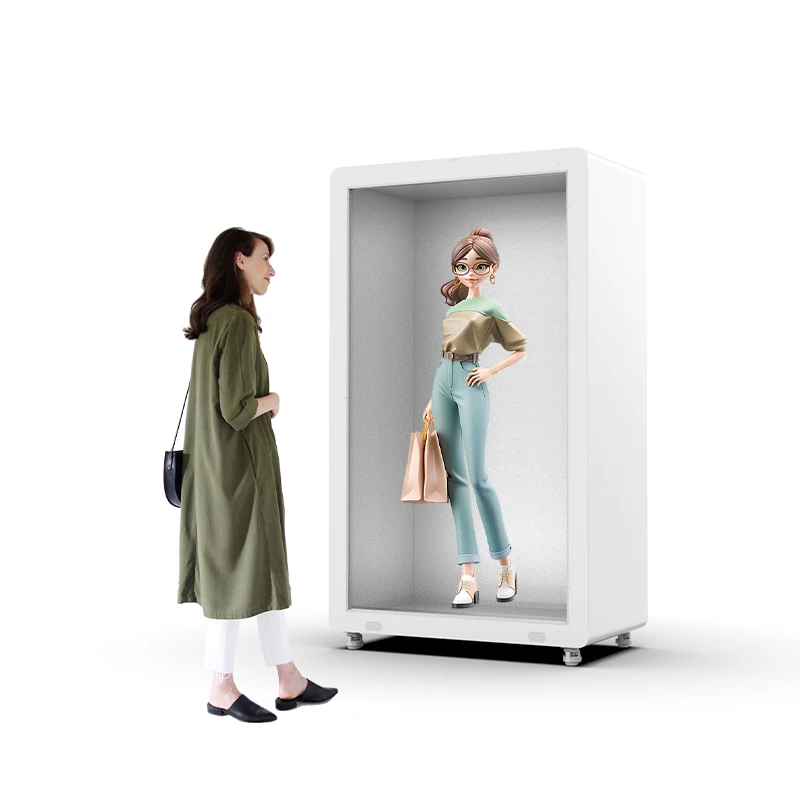 11-98inch Indoor AI 3D Hologram Display Interactive Holographic showcase Transparent Lcd Box Virtual Meta Digital Human holo Box