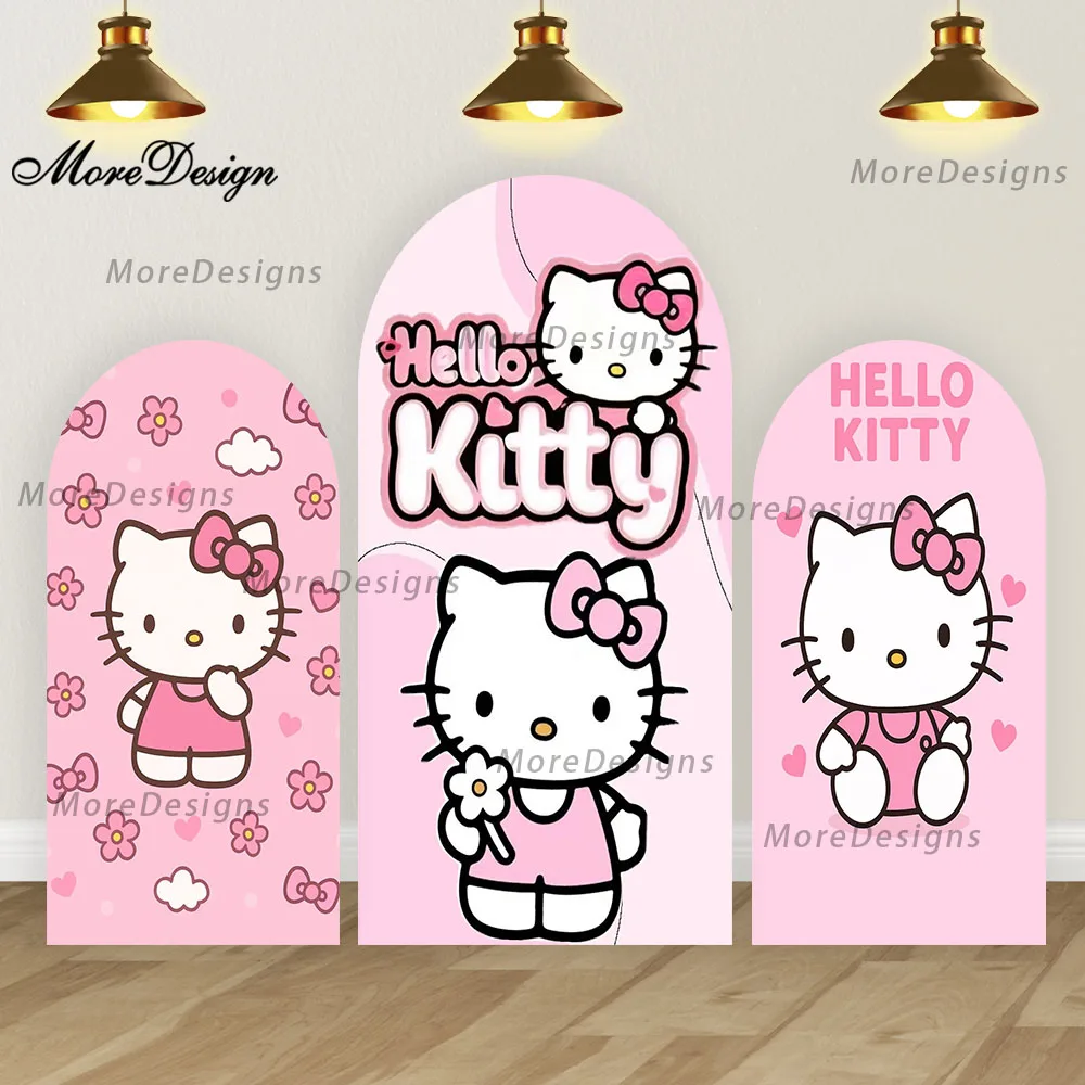 

Фон для фотосессии Hello Kitty: арка, декор для детского праздника, дня рождения девочки, реквизит для фотосъемки