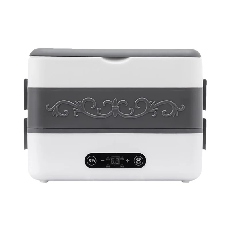 A01V-fiambrera eléctrica portátil, olla arrocera automática, calentador de alimentos aislado con temporizador para oficina, Mini máquina de cocina