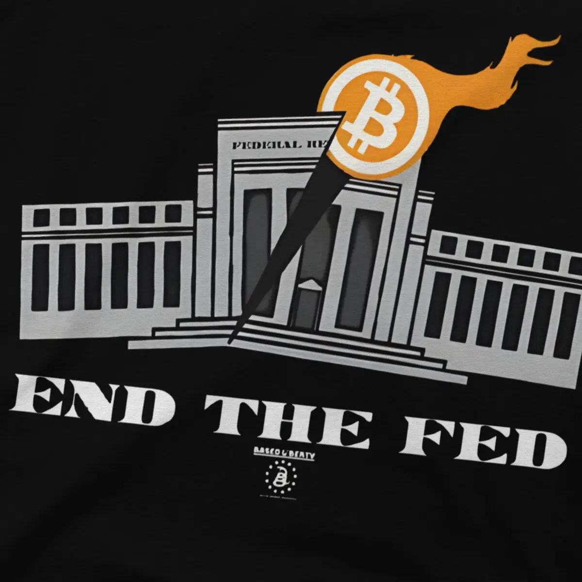 Novelty End The Fed T-Shirt Men O Neck Cotton T Shirt Bitcoin Short Sleeve Tees 4XL 5XL 6XL Clothing