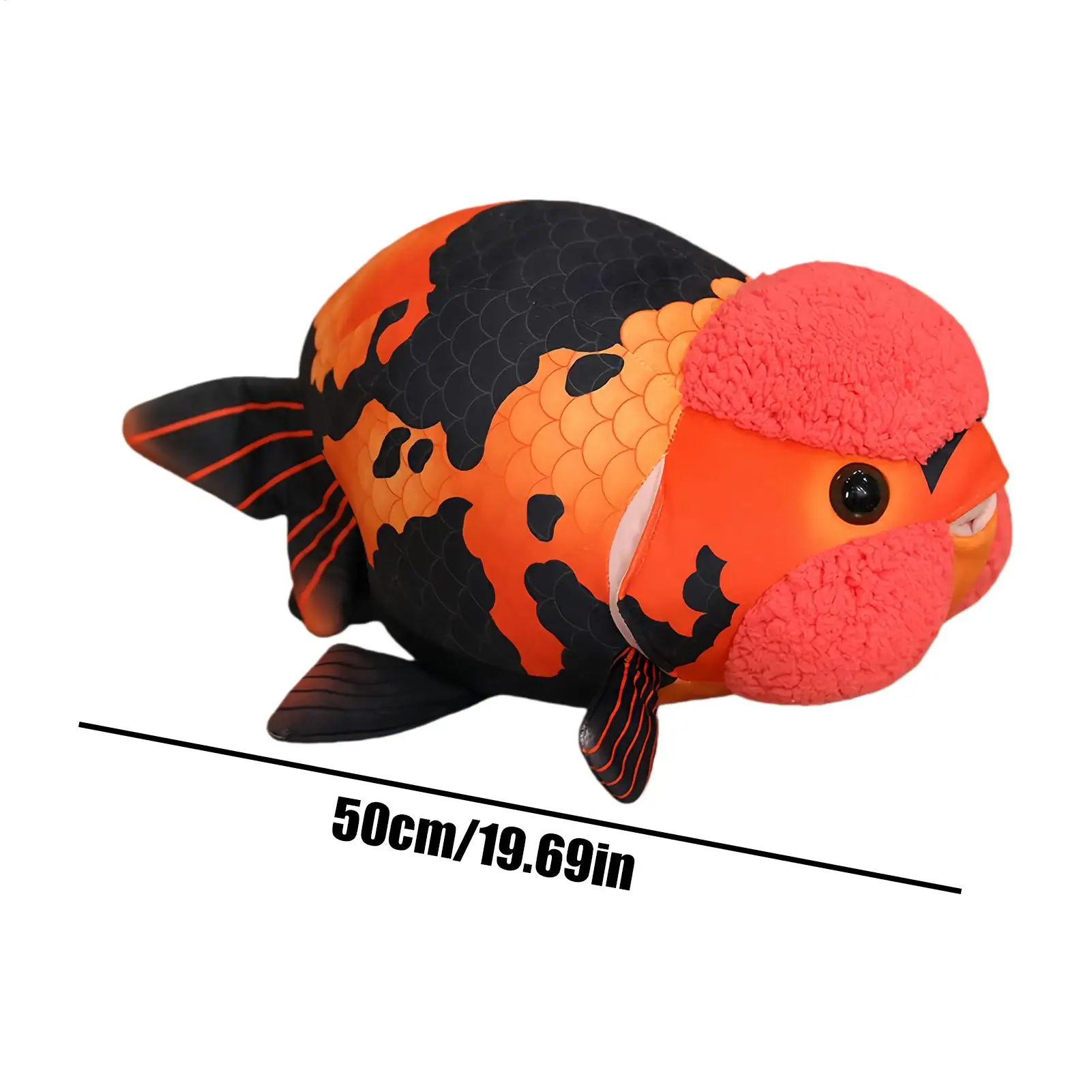 Peixe de pelúcia brinquedo 3d pelúcia ranchu carpa animal travesseiro peixe boneca de pelúcia travesseiro para crianças adultos berçário casa desktop sofá