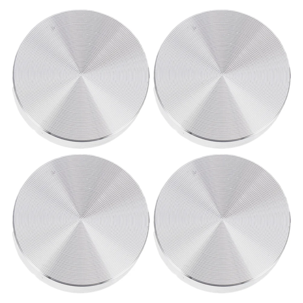 

4 Pcs Round Solid Aluminum Cake Alloy Disc Adapter Metal for Glass Table Furniture Top Anti Slip Pads Circle Coffee
