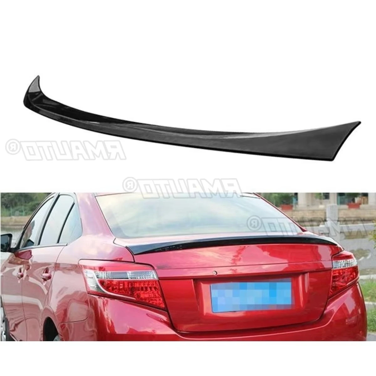 

For Toyota Vios Yaris sedan 2014-2022 Car Rear Trunk Spoiler Wing Modification Part Rear Trunk Spoiler Wing Car Accessories