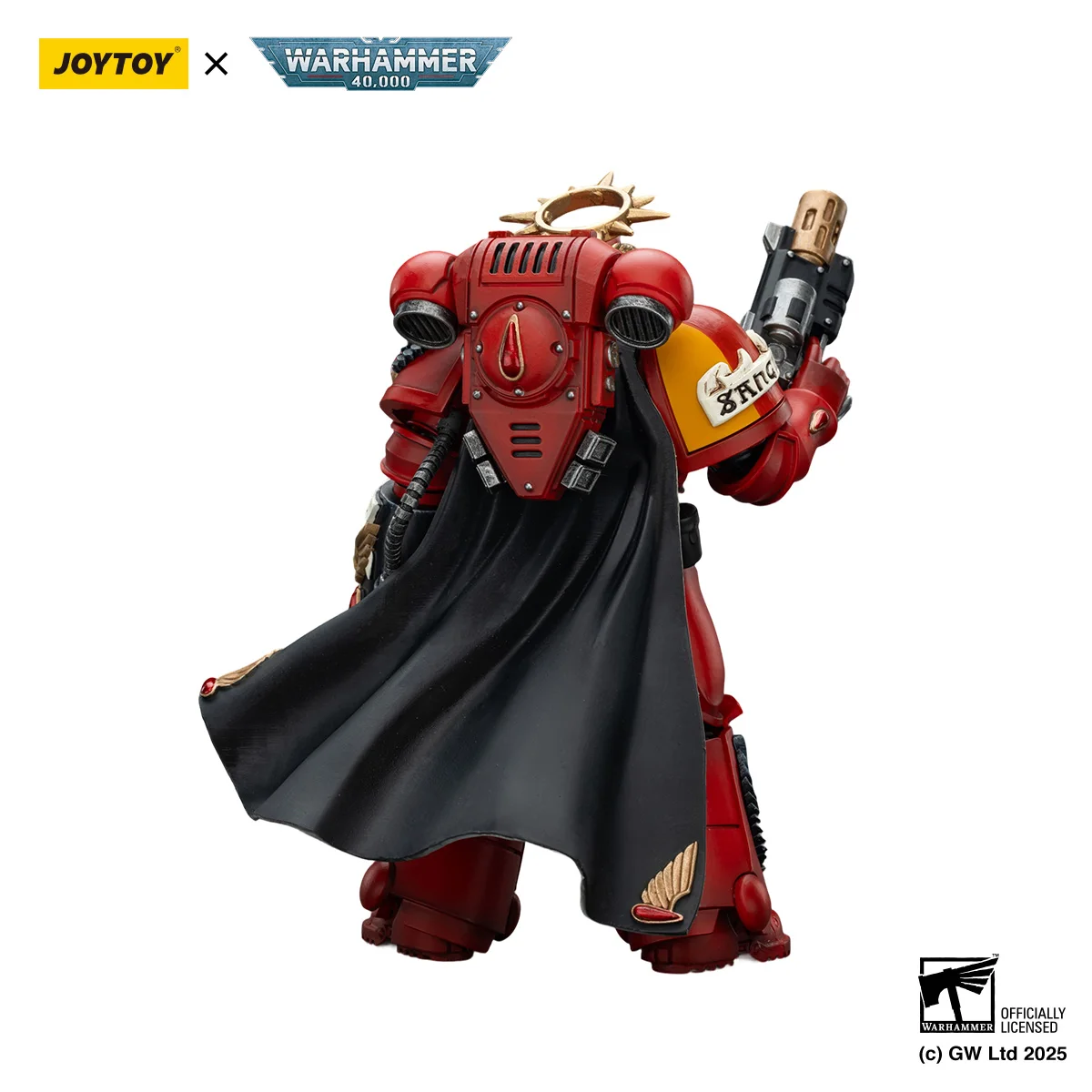 [มีสินค้าในสต็อก] ฟิกเกอร์แอคชั่น JOYTOY Warhammer 40K รุ่น Blood Angels Captain พร้อมปืนอินเฟอร์โนและพาวเวอร์ฟิสต์ โมเดลทหารอนิเมะ