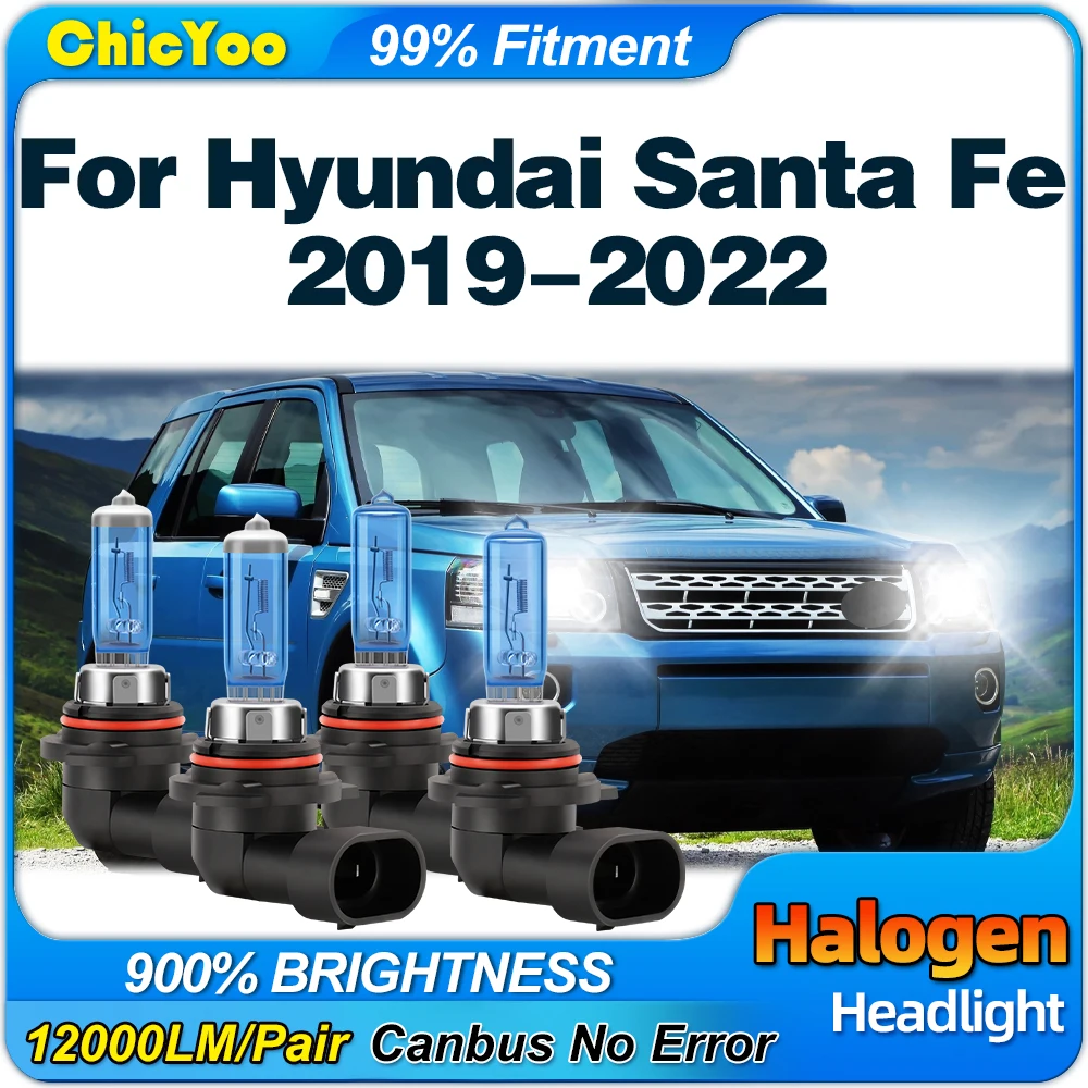 

12V Car Halogen Head Lights Bulbs 24000LM Super Bright Auto Headlamps +900% Brightness For Hyundai Santa Fe 2019 2020 2021 2022