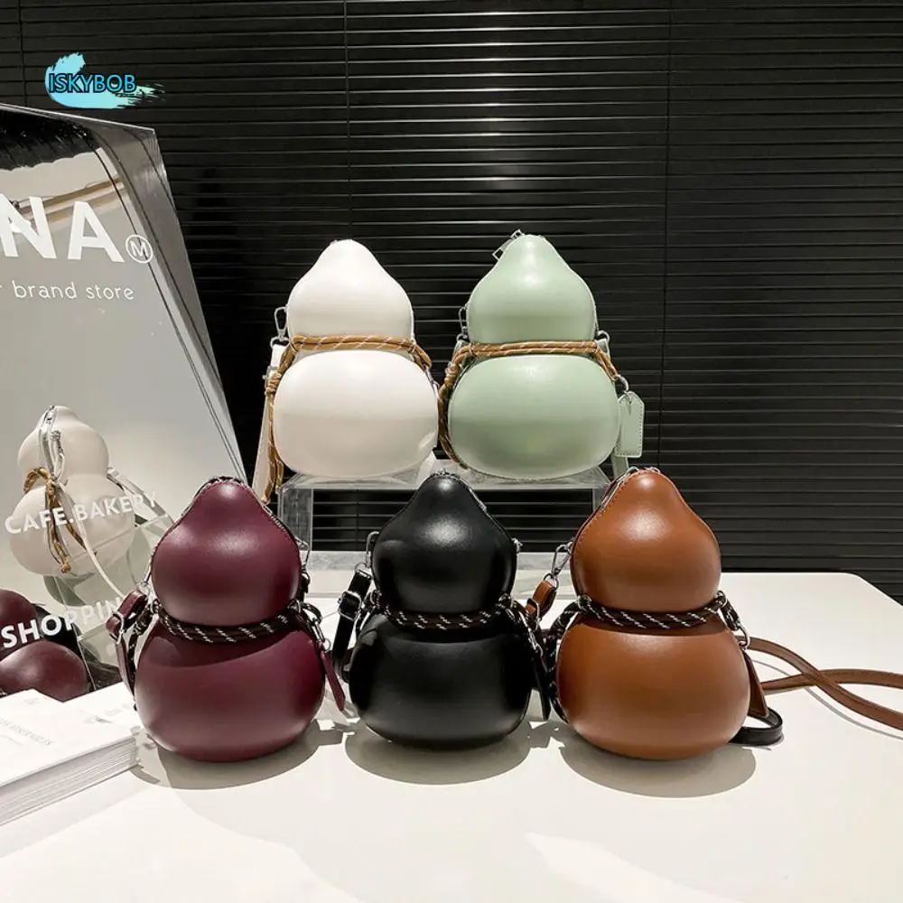 

New Designer Gourd Shoulder Bag Tai Chi Chinese Style Cross Body Bag Leisure Casual Gourd Zipper Bag Handbag