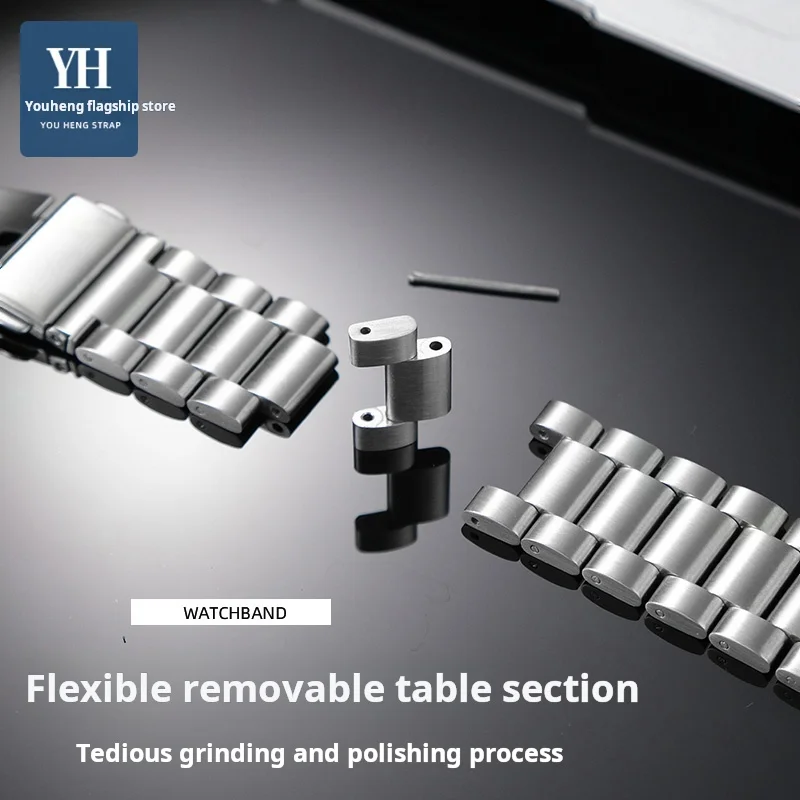 ل Timex T49905 T49963 T49953 المواطن هاميلتون الأعمال ماتي وعاء من الستانليس ستيل الأسود حزام ساعة اليد المعدنية حزام الساعات سريعة الرجال 20 مللي متر