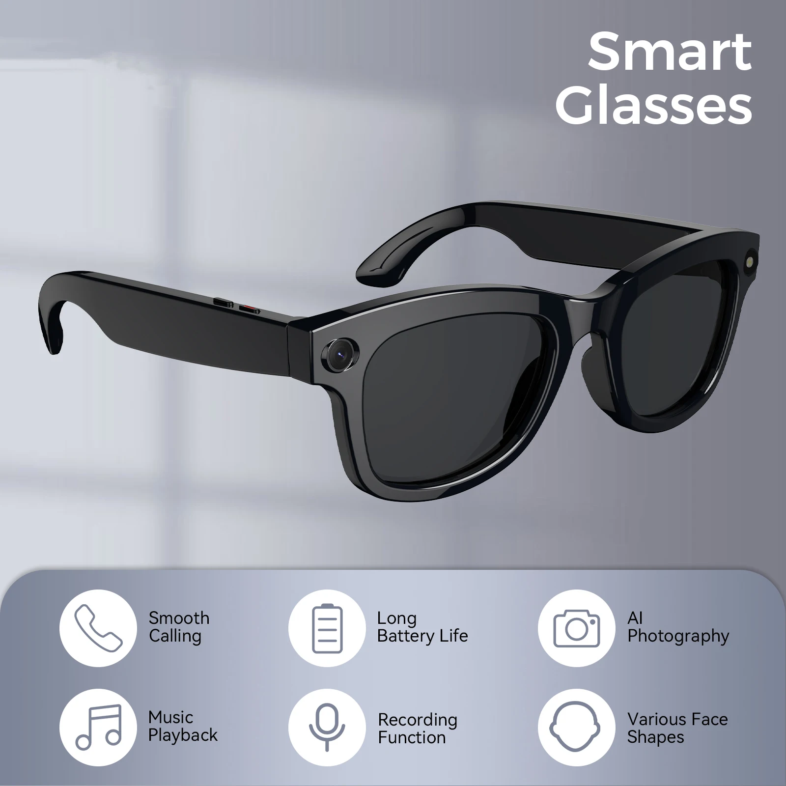 EIGIIS 2025 نظارات ذكية جديدة لحوار الذكاء الاصطناعي مع كاميرا تصوير بلوتوث مكالمة في الوقت الحقيقي وظيفة تقليل الضوضاء #6