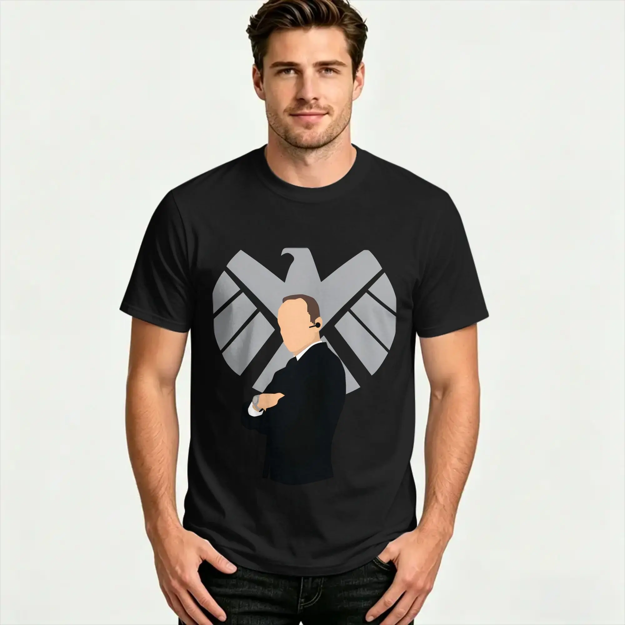 Agents of Shield Phil Coulson T-Shirt Summer  Hip Hop T-Shirts Cotton O Neck Plus Size Top Tees Short-Sleeve Classic Tshirt