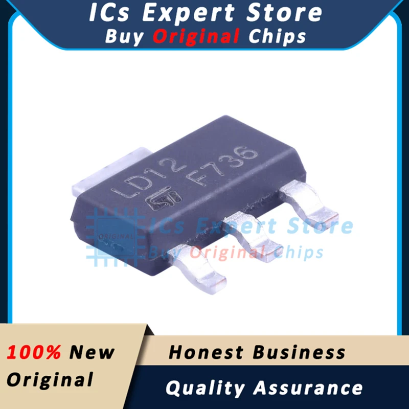 10PCS/LOT Orignal IC Chips LD1117S12TR LDO Regulators LD12 LD1117S12TR SOT-223-3