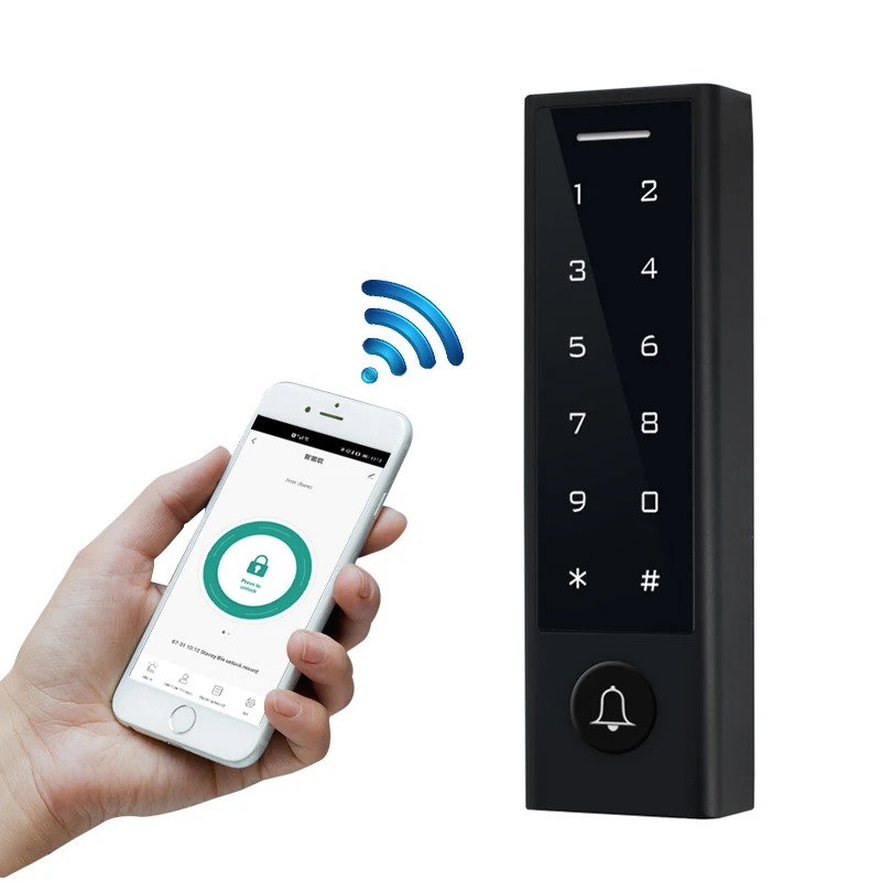 

TUYA APP Bluetooth Smart Rfid Access Control Keypad 125KHz Reader ABS Housing Waterproof IP66 Elevator Access Control