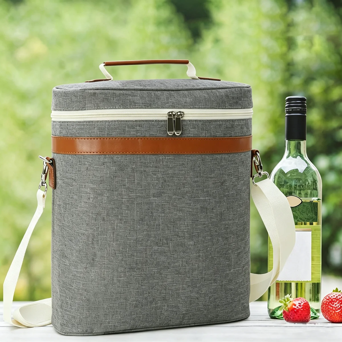 

Термосумка для красного вина - Утолщенная сумка-холодильник для сохранения температуры и сохранения свежести - Герметичная портативная сумка с ручкой