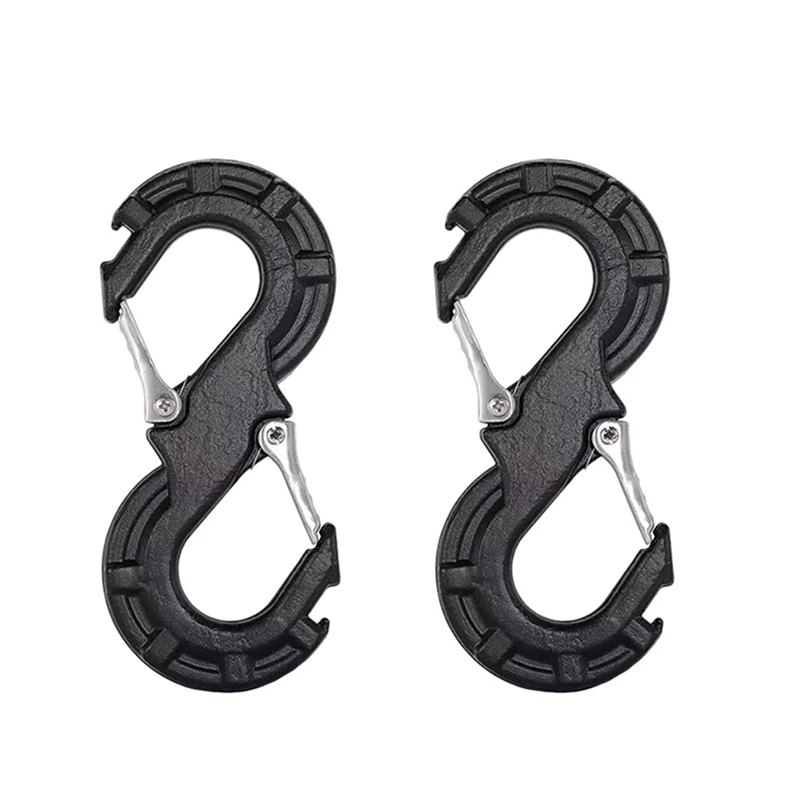 

2X Black S-Shape Quick Rescue Shackle Trailer Winch Hook Car JK Offroad Towing Recovery Kits 4X4 Winch Trailer Shackle