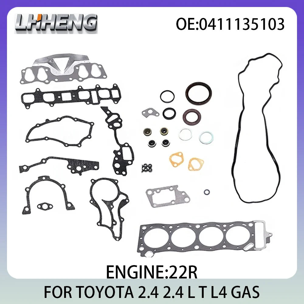 

Engine Full Overhaul Gasket Kit Rebuild Set For TOYOTA CRESSIDA LAND CRUISER 0411135103 0411135312 2.4 2.4 L T L4 GAS 22R 84-96